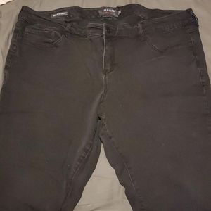 Torrid Skinny Jean 24R black with eyelash lace